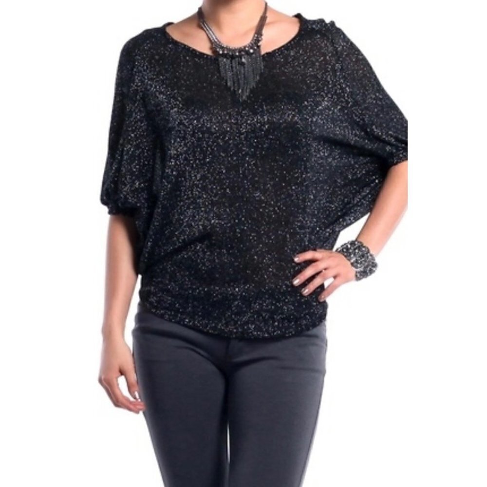 Jella Couture kaftan knitted top, wine, size 8/10 medium - Picture 2 of 10